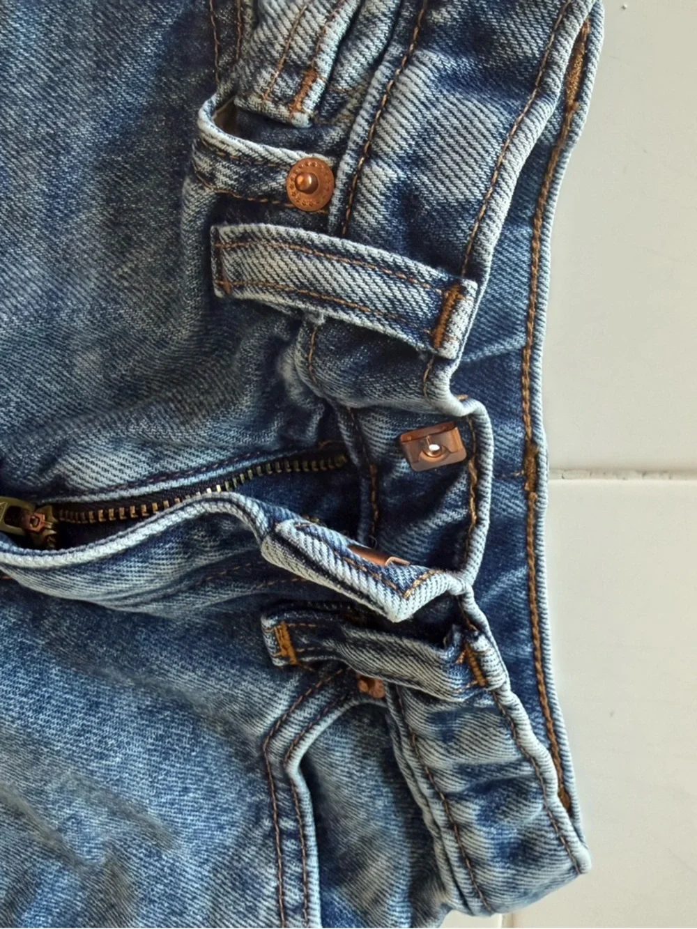 J. Crew Girls Sz 4 High Waist Mom Jeans Adjustable Waist 100% Cotton Crew Cuts - Picture 4 of 11